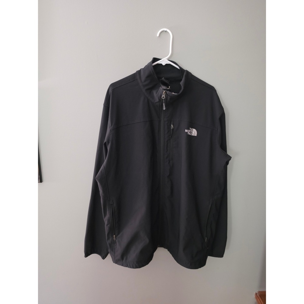 The North Face Mens XXL Apex Bionic Softshell Jacket Black Full Zip Windproof